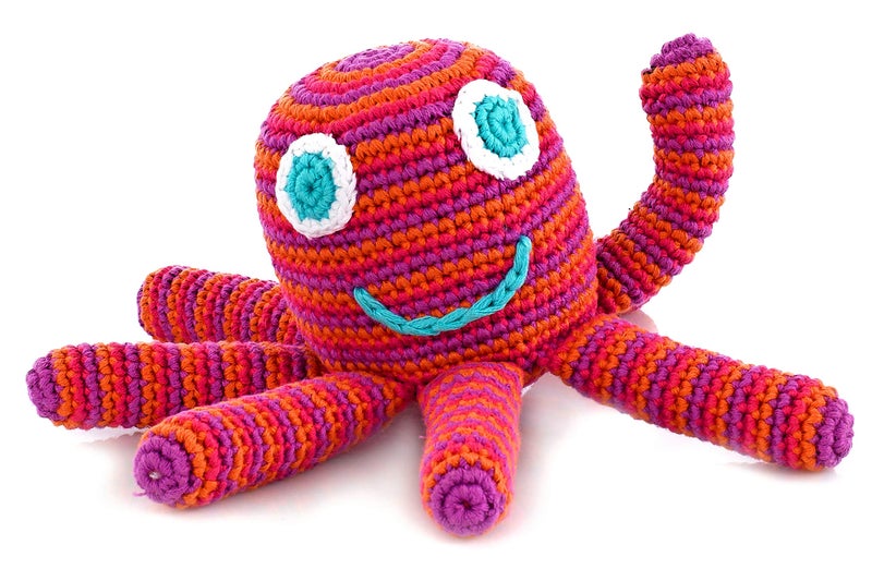 Pebble Pink Octopus Rattle, 1 EA - Image 1